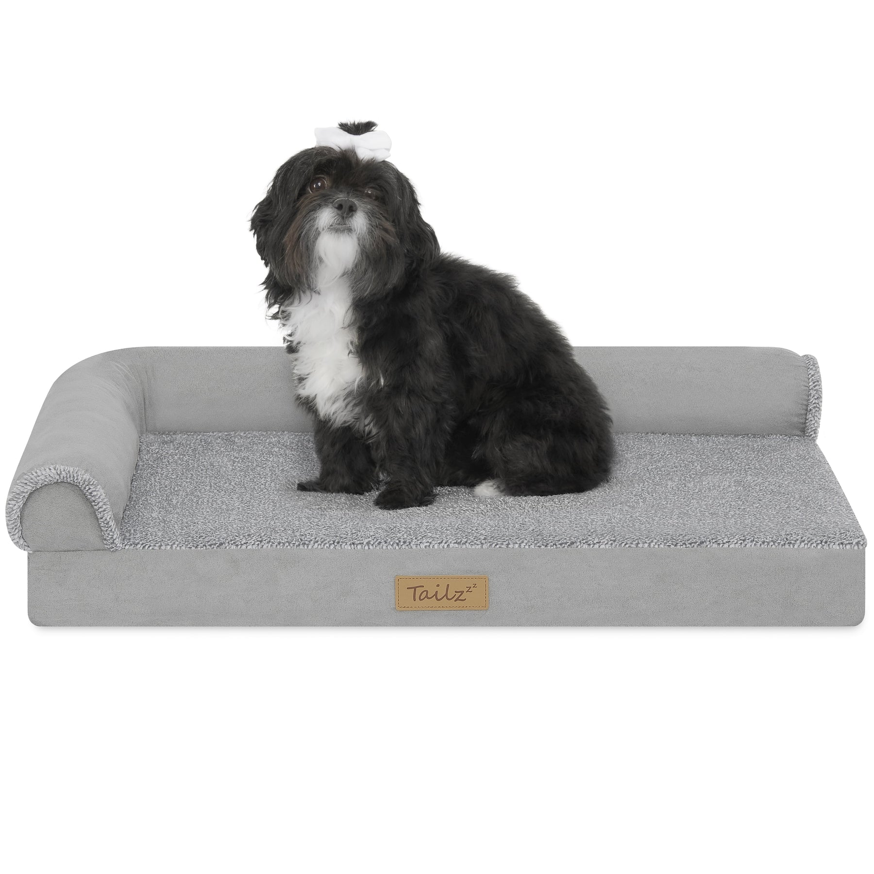 Small Wooden Elevated Pet Bed with Mattress