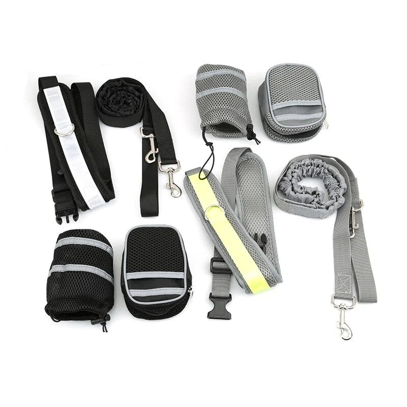 Pet Dog Cat Elastic Reflective Belt Running