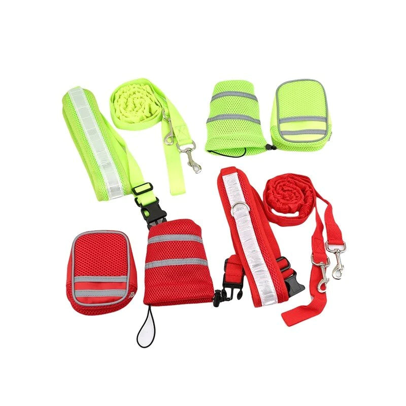 Pet Dog Cat Elastic Reflective Belt Running