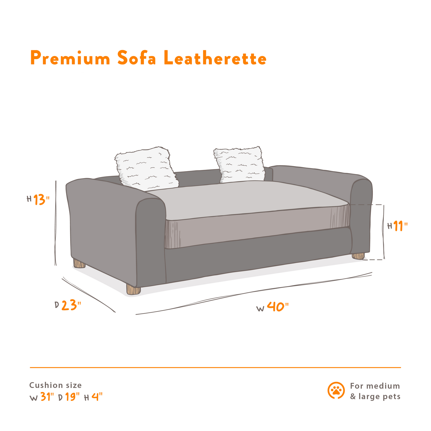 Leatherette Pet Bed
