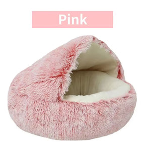Plush Hooded Pet Bed 