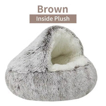 Plush Hooded Pet Bed 
