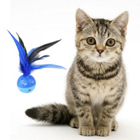 Interactive Plush & Ball Cat Toy