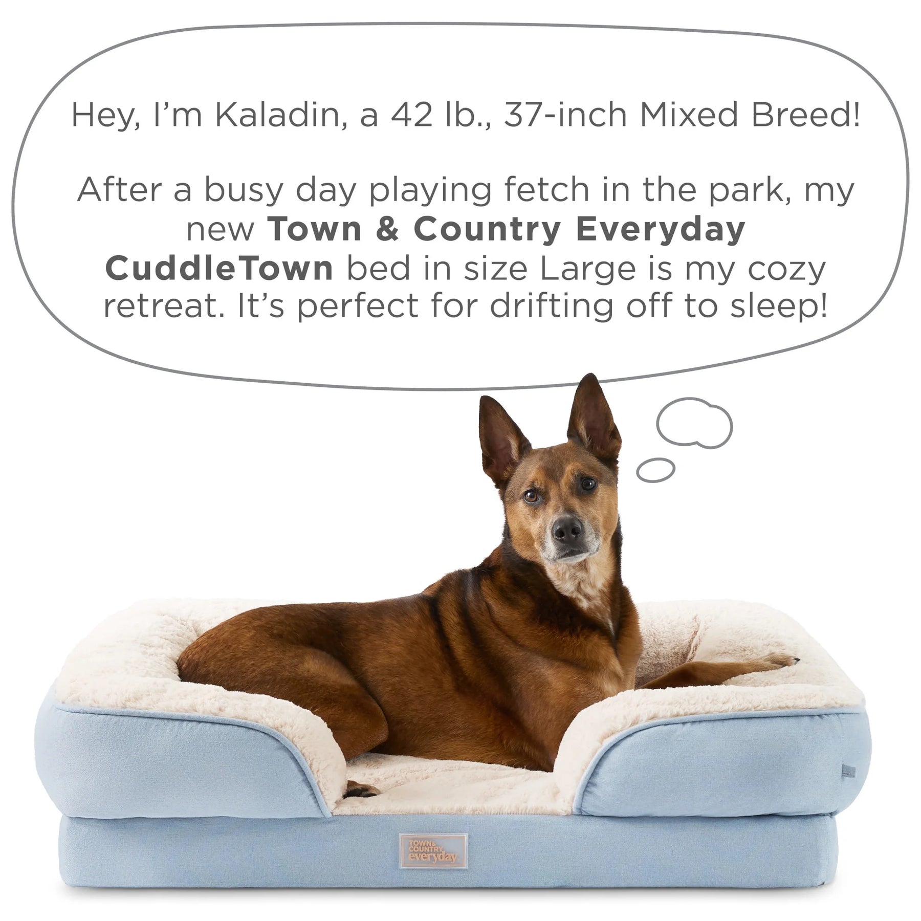 Comfy Solid Bolster Sofa Pet Bed