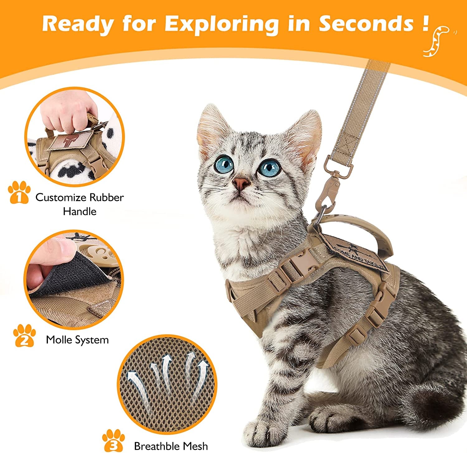  Cat Harness and Leash Set 