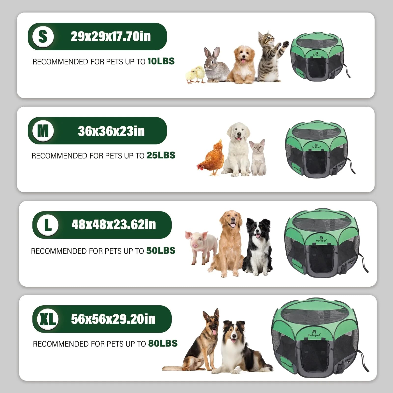  Dog/Cat Playpen Pop-Up Pet Playpen 
