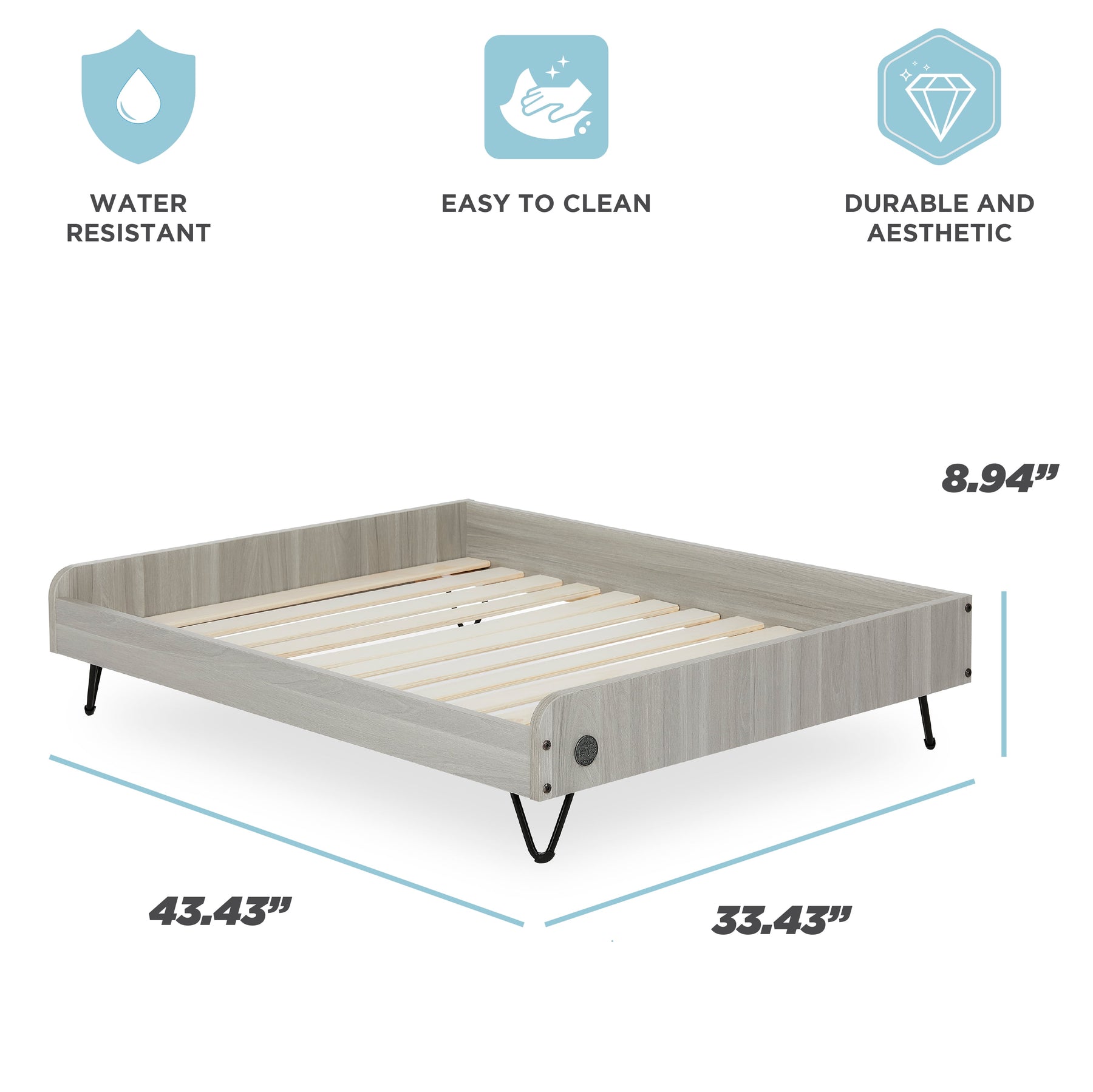  Wooden Pet Bed with Mattress 