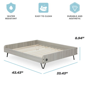  Wooden Pet Bed with Mattress 