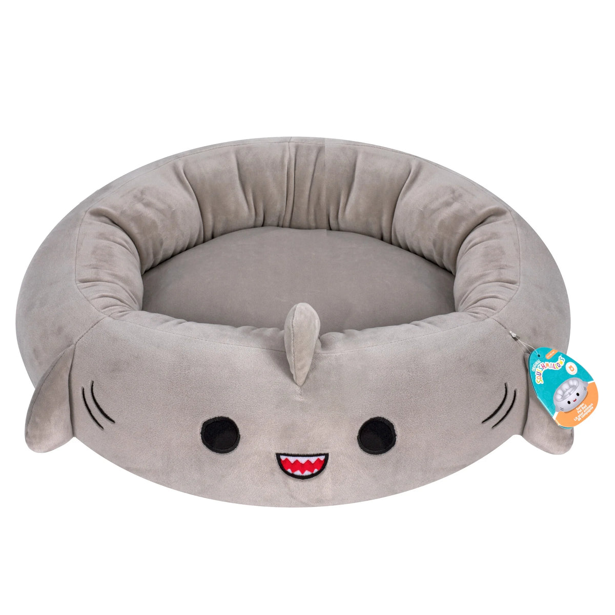 24 Inch Gray Shark Pet Bed