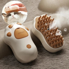 Electric Cat Steam Brush – 3-In-1