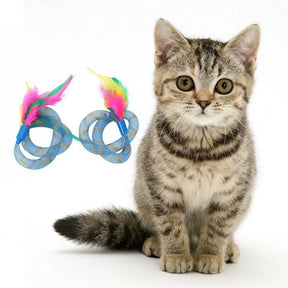Interactive Plush & Ball Cat Toy