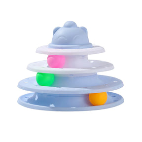 3/4 Levels Cats Toy Tower Track