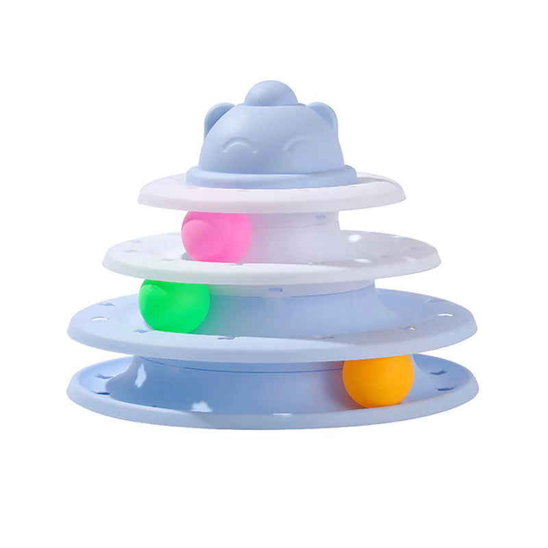 3/4 Levels Cats Toy Tower Track