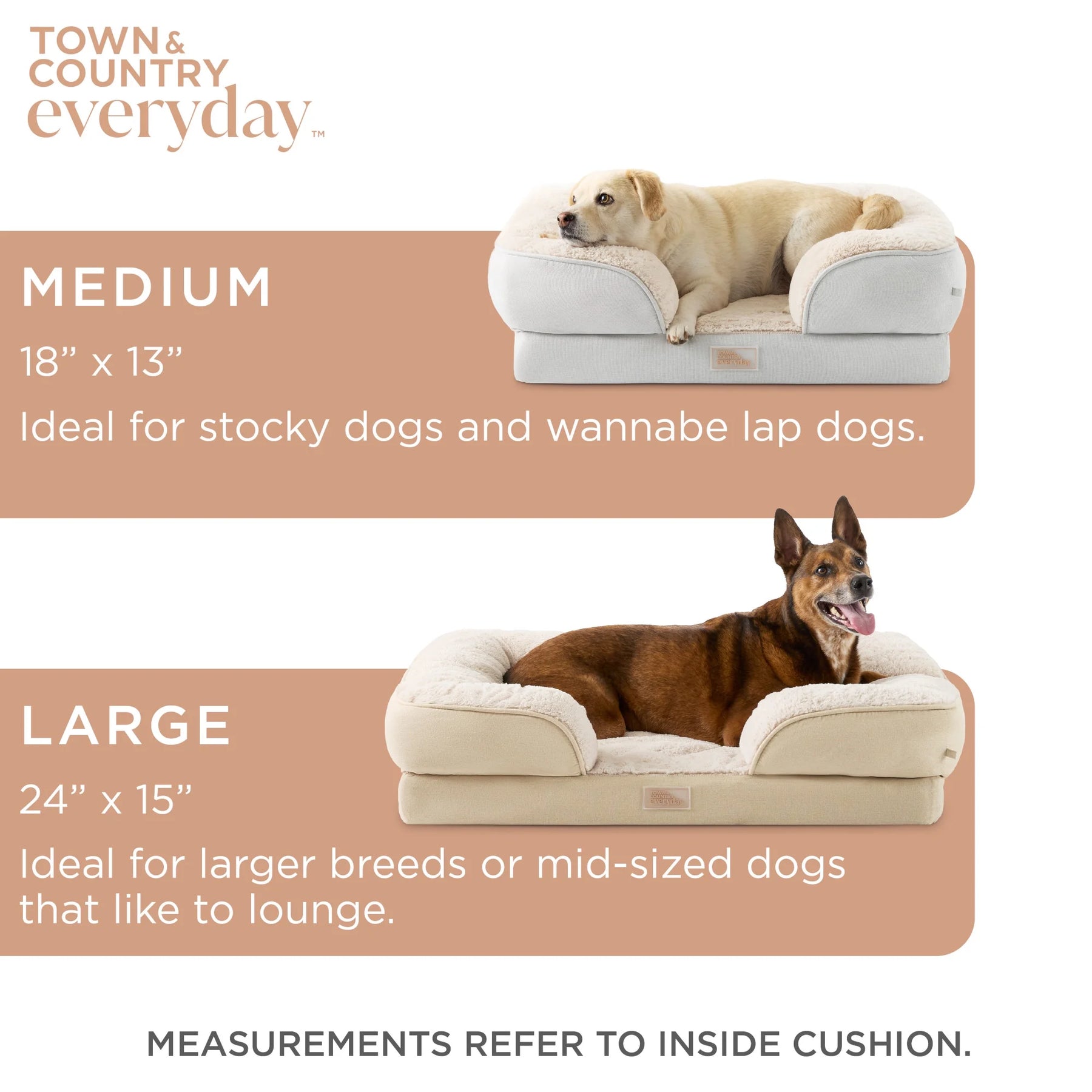 Comfy Solid Bolster Sofa Pet Bed