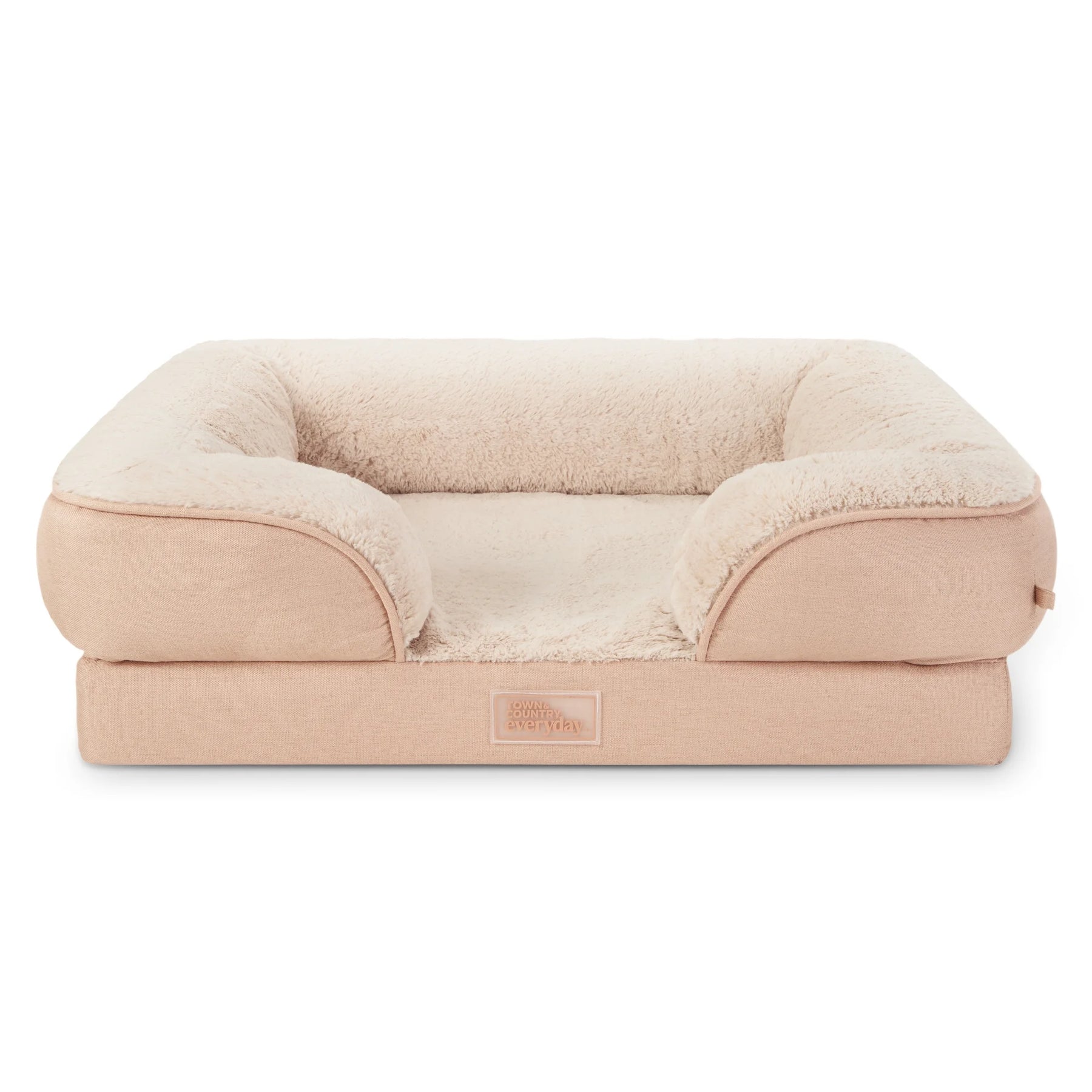 Comfy Solid Bolster Sofa Pet Bed