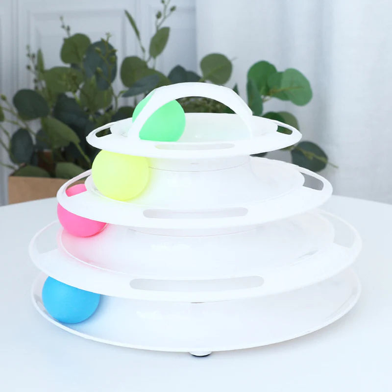 3/4 Levels Cats Toy Tower Track