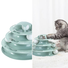 3/4 Levels Cats Toy Tower Track
