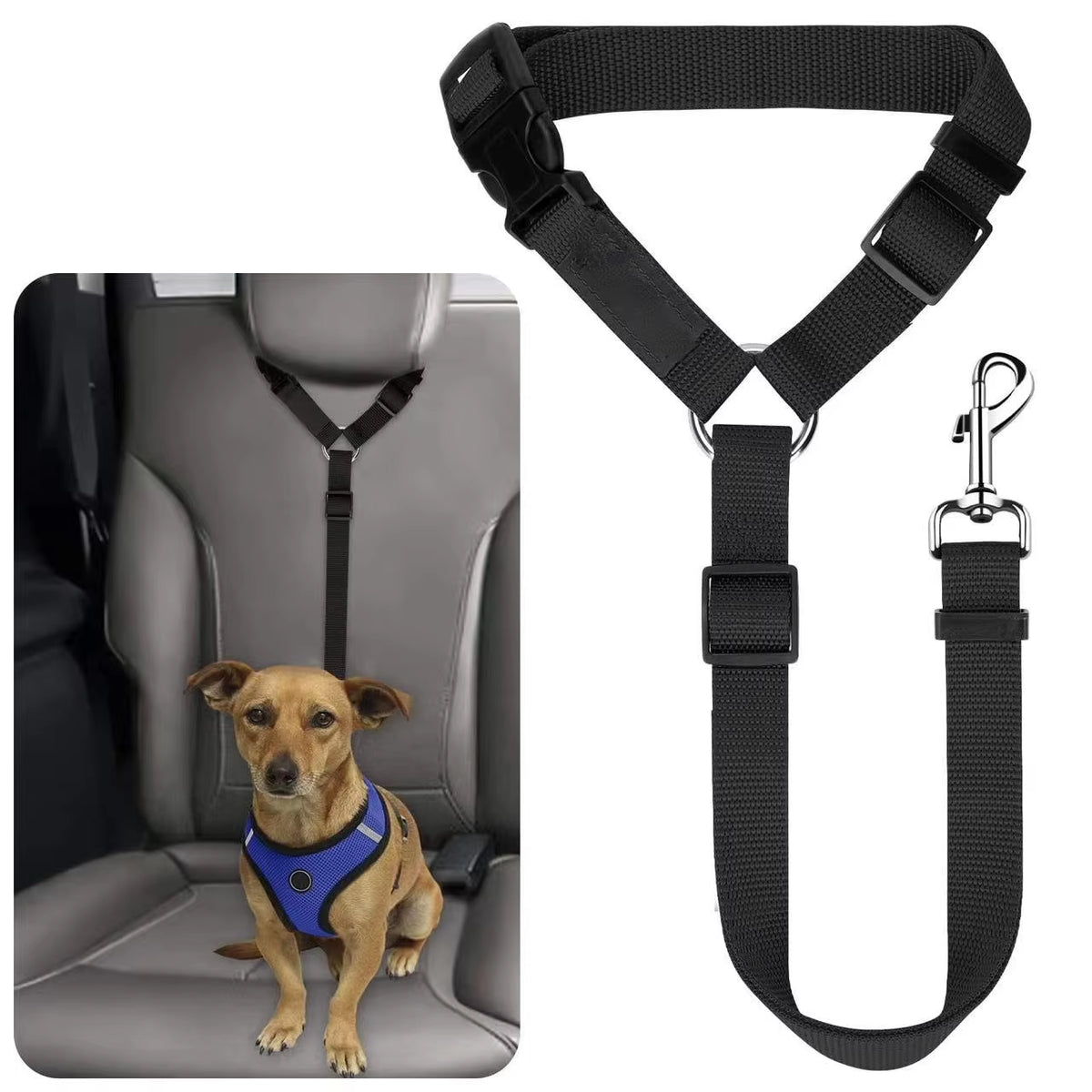 Two-In-One Pet Car Seat Belt