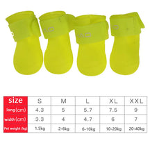 Cat/Dog 4Pcs Pet Waterproof Rainshoe Anti-Slip Rubber Boot