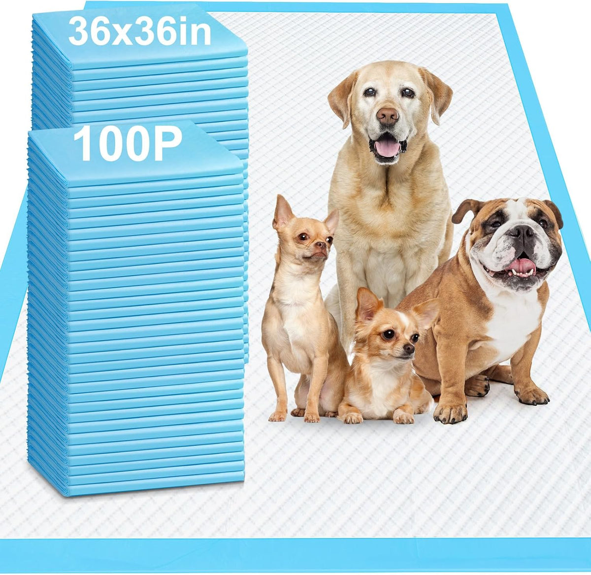 4XL 36"X36" Thicken Heavy Absorbent Dog Pads 100 Pack