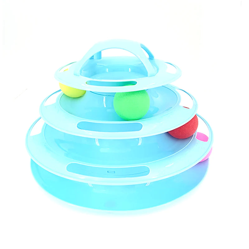 3/4 Levels Cats Toy Tower Track