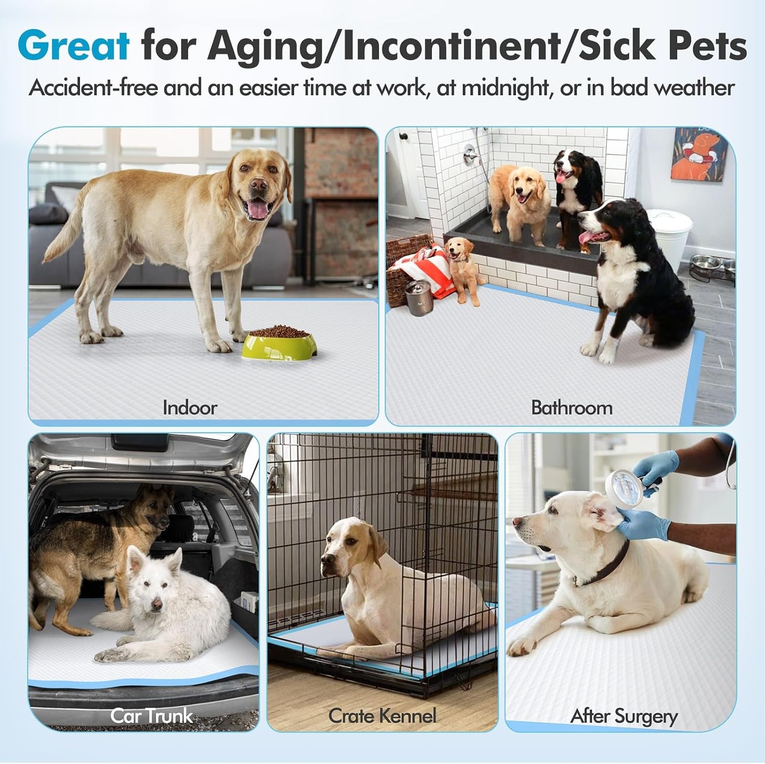 4XL 36"X36" Thicken Heavy Absorbent Dog Pads 100 Pack
