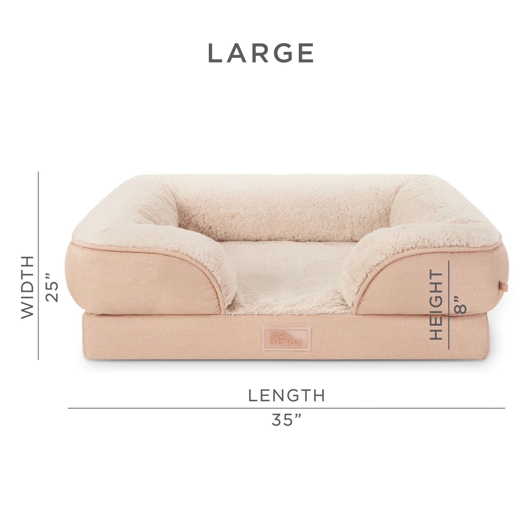Comfy Solid Bolster Sofa Pet Bed