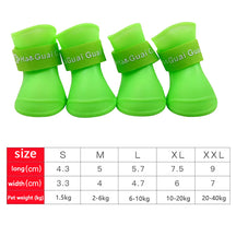 Cat/Dog 4Pcs Pet Waterproof Rainshoe Anti-Slip Rubber Boot