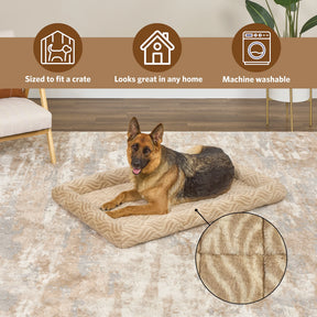 48Inch Tan Wave Pet Bed 