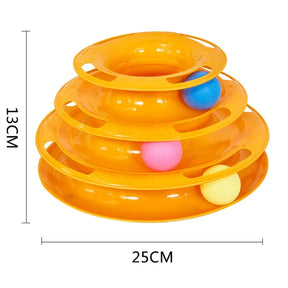 3/4 Levels Cats Toy Tower Track