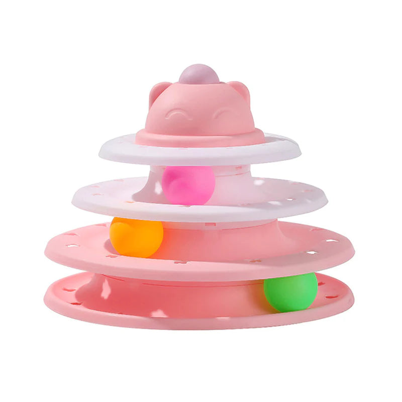 3/4 Levels Cats Toy Tower Track