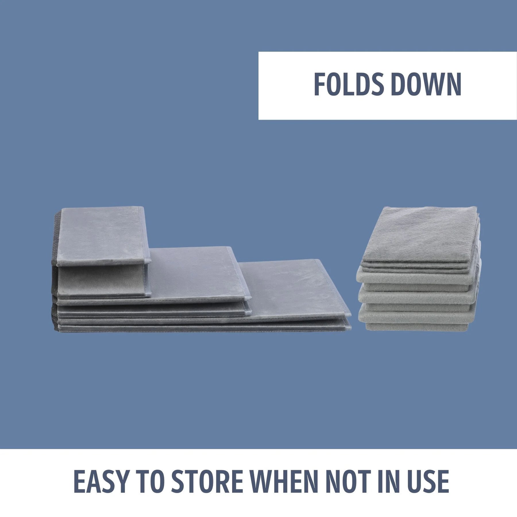 3-Step Foldable Velour Pet Stairs with Storage
