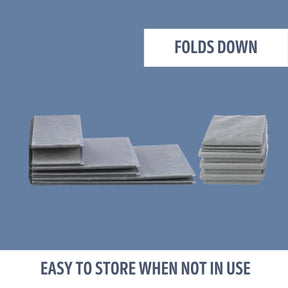 3-Step Foldable Velour Pet Stairs with Storage