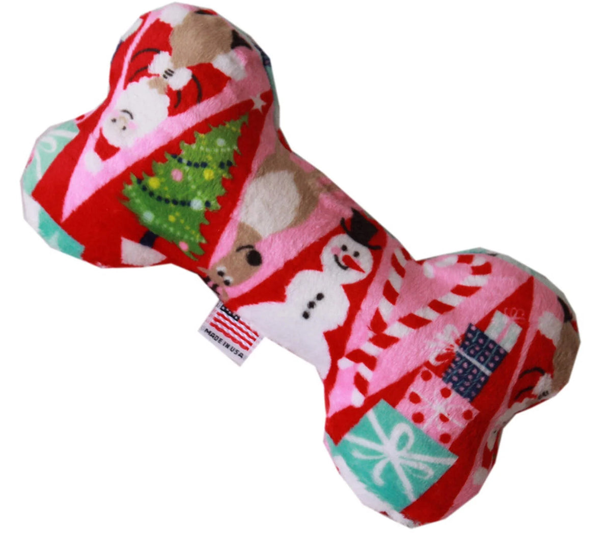  Dog Plush 6" Bone Toy