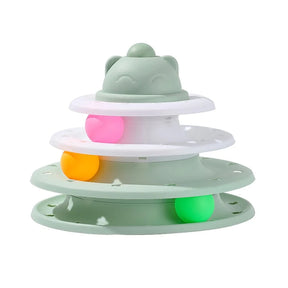 3/4 Levels Cats Toy Tower Track