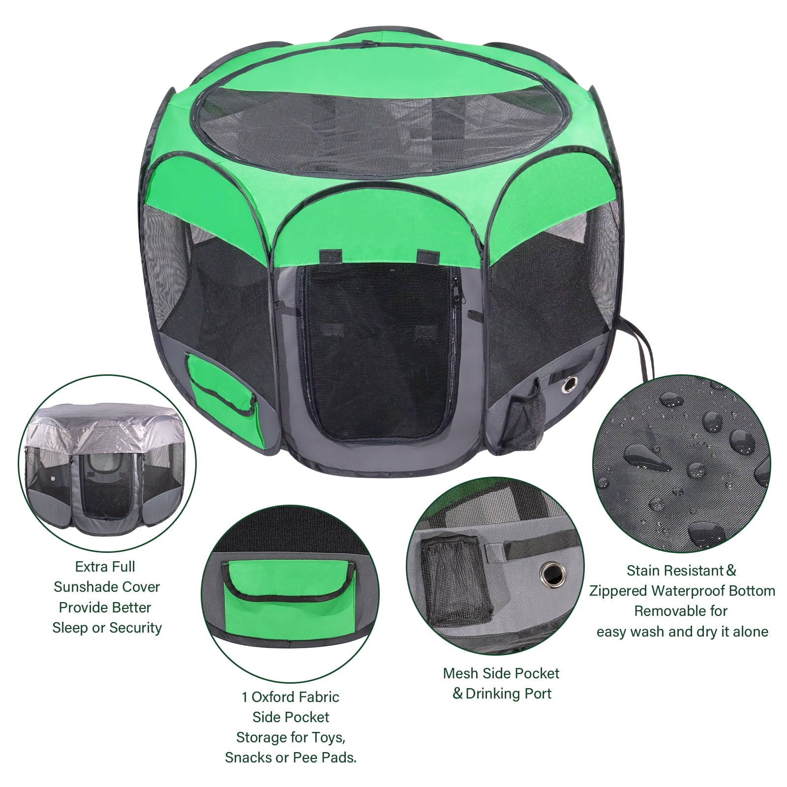  Dog/Cat Playpen Pop-Up Pet Playpen 
