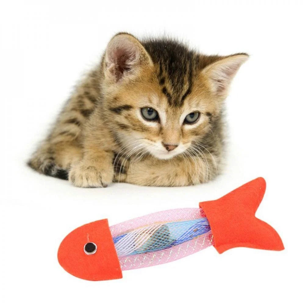 Interactive Plush & Ball Cat Toy