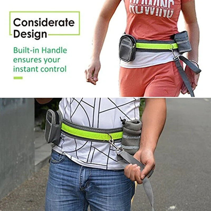 Pet Dog Cat Elastic Reflective Belt Running 
